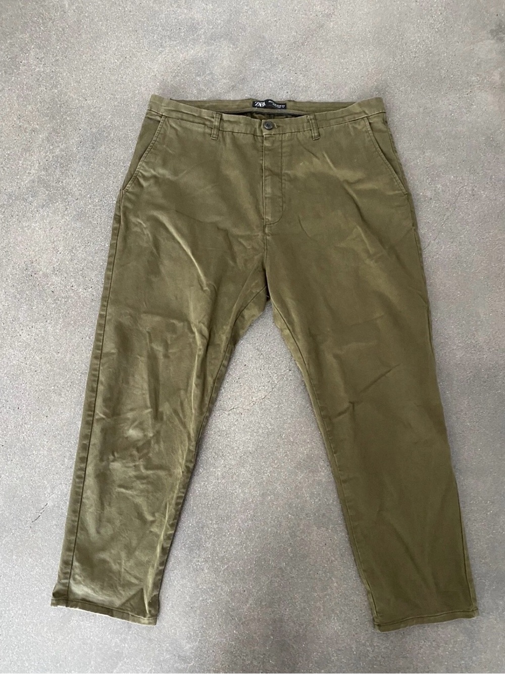 Zara Men Olive Chino Trousers